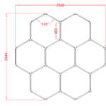 WCS-HEX7 RGB Hexagrid Lighting System
