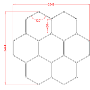 WCS-HEX7 RGB Hexagrid Lighting System