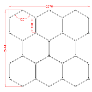 WCS-HEX8 RGB Hexagrid Lighting System